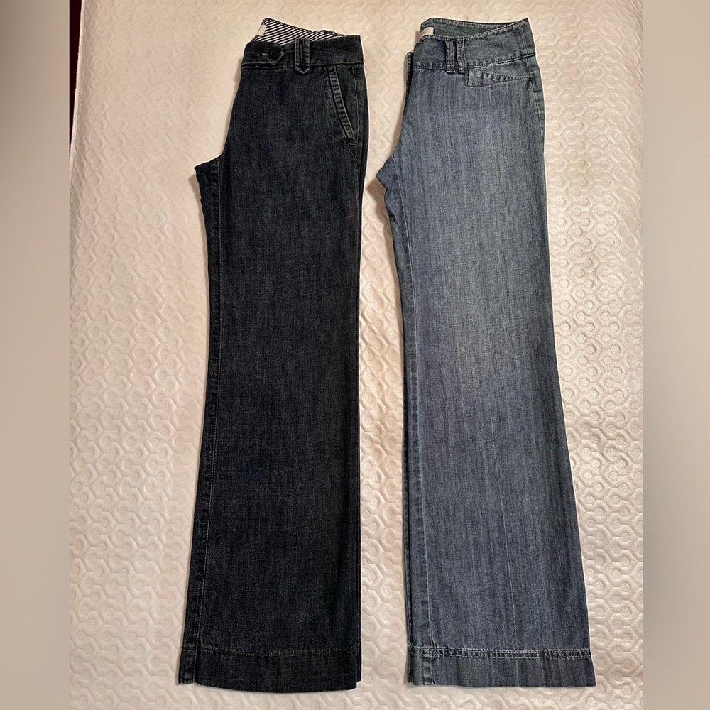 Ann Taylor LOFT, Petites. Women's Flare Leg Jeans -Bundle of Two.